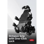 Handlebar Mirror Mount Phone Holder for Motorcycle (Shockproof, 360 Rotation)