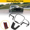 Carbon Fiber Steering Wheel Cover Trim for Dodge Challenger (2015–2023)