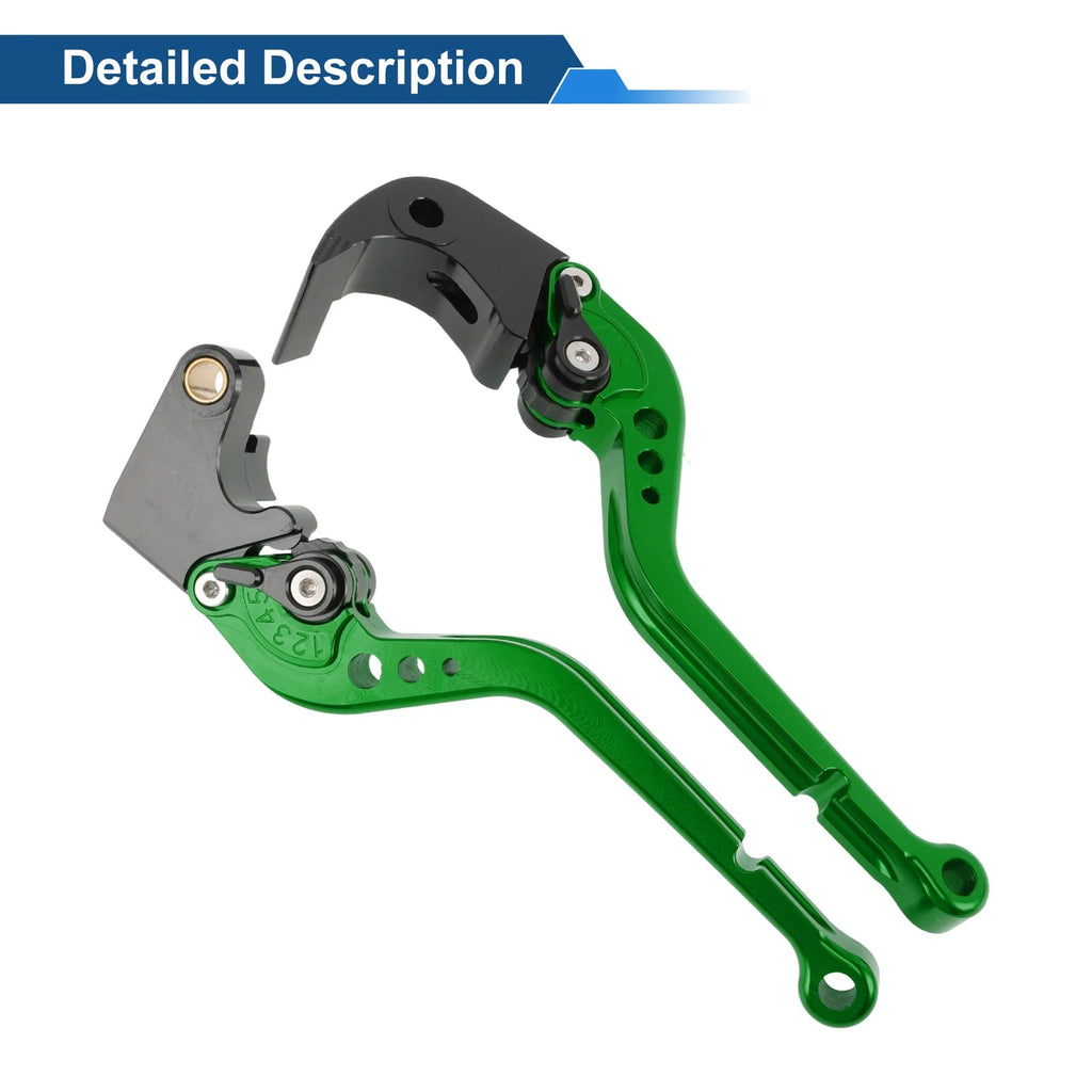 Adjustable Brake Clutch Levers for Suzuki GSXR1000 (2005–2006) Green 1 Pair