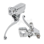 1" Hydraulic Brake Master Cylinder & Clutch Lever Set for Universal Fit