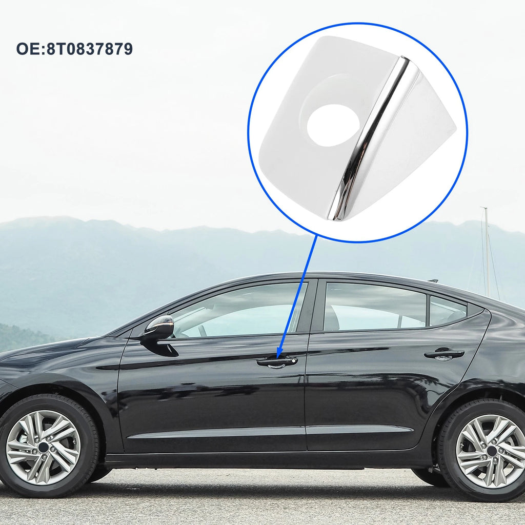 Front Left Door Handle Cover Lock Cap for Audi Q5 8R (2013–2017) No. 8T0837879 White