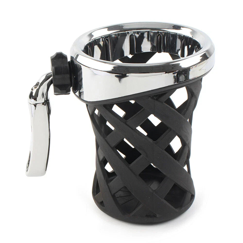 Universal Handlebar Cup Holder with Mesh Basket for Harley