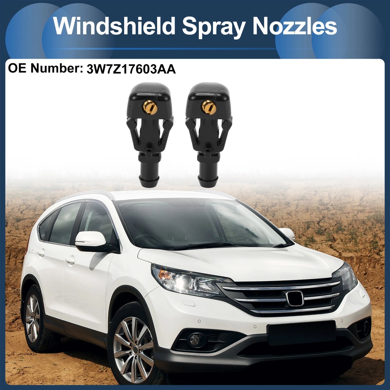 Set of 1 Windshield Washer Nozzle with Fluid Hose for Ford Crown (1994–2004)