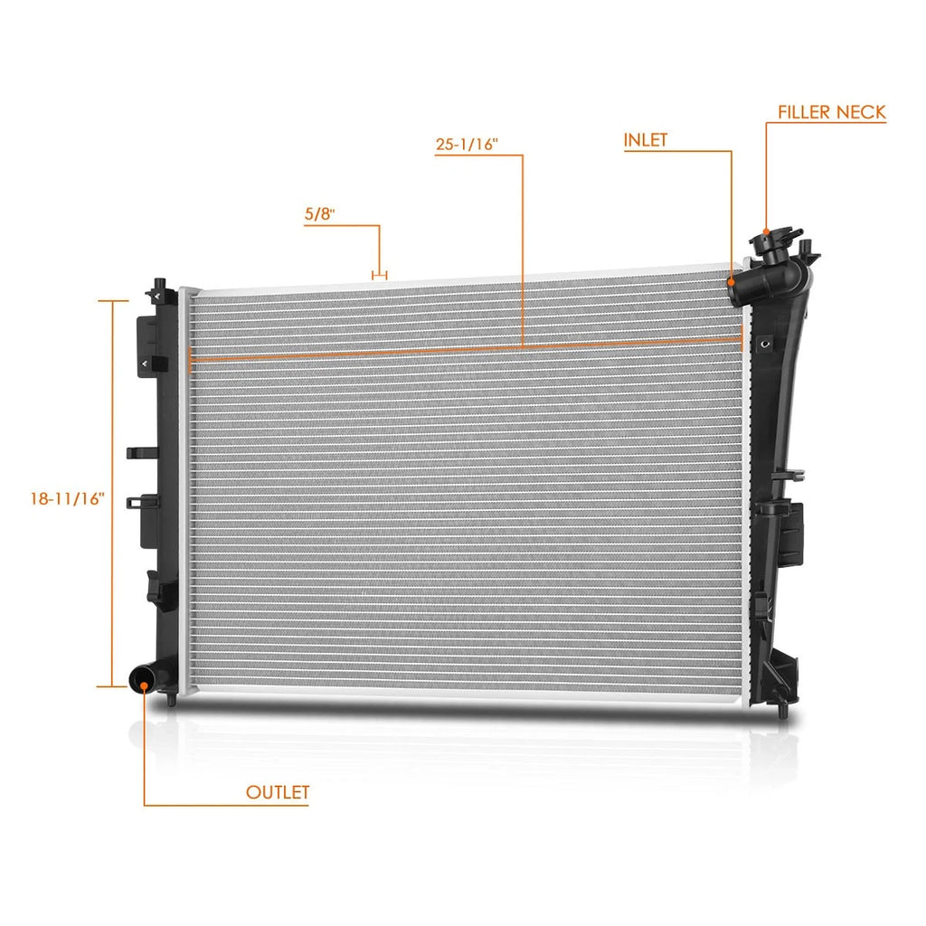 Aluminum Core Radiator DPI-13249 for Kia Optima/Hyndai Sonata (2011–2015)