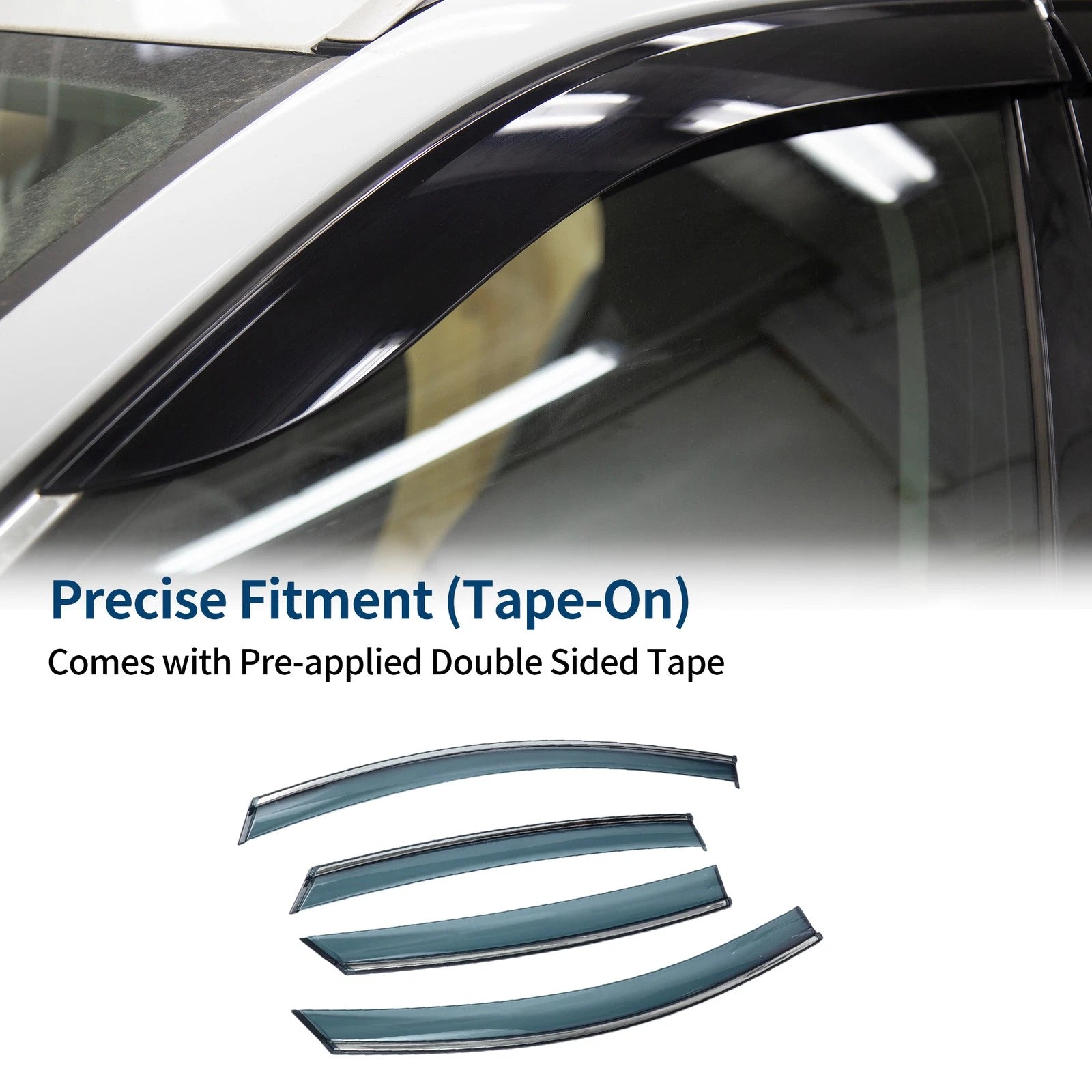 Set of 4 Window Deflectors for Ford Fusion (2013–2020) Vent Visors