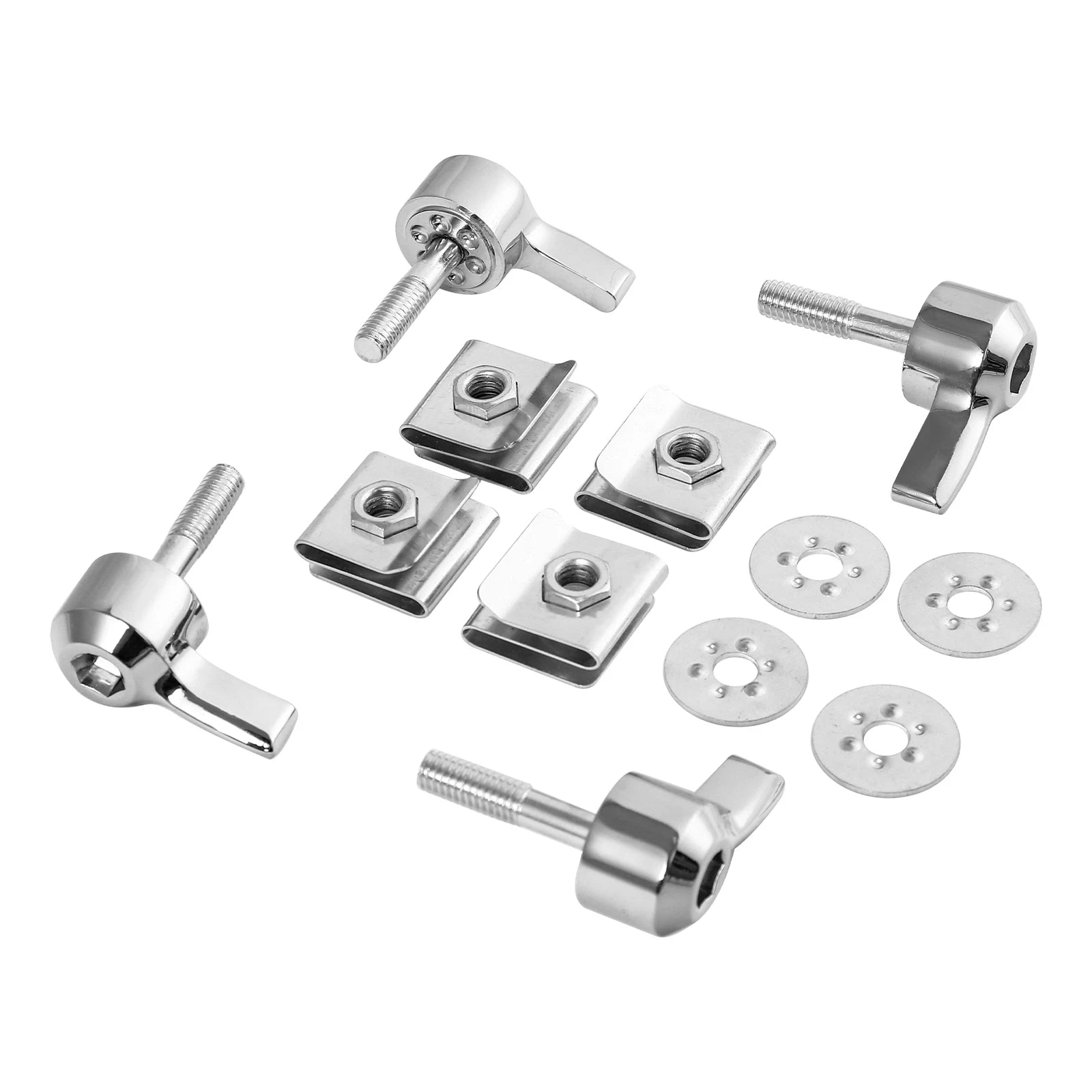 Chrome Hard Saddlebag Lock Mounting Screw Kit for Harley Street Glide (1993–2024)