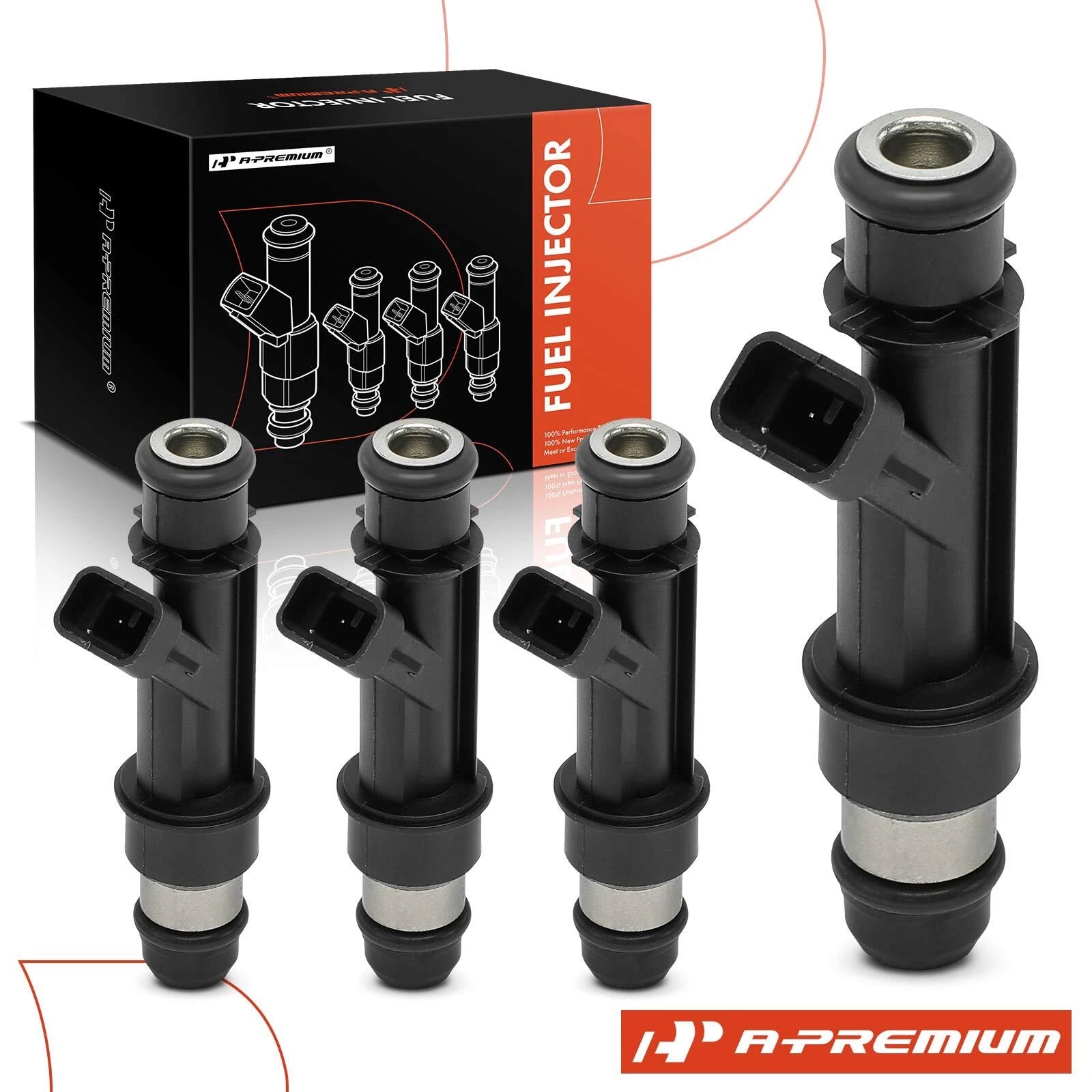 Set of 4 Fuel Injectors for Chevrolet Chevy Pickup (2001–2007) L4 1.6L