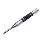 Center Punch Automatic Loaded Dent Drill for Wood Glass (Silver)