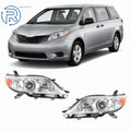 Halogen Headlights Set of 2 for Toyota Sienna (2011–2020) Chrome Housing