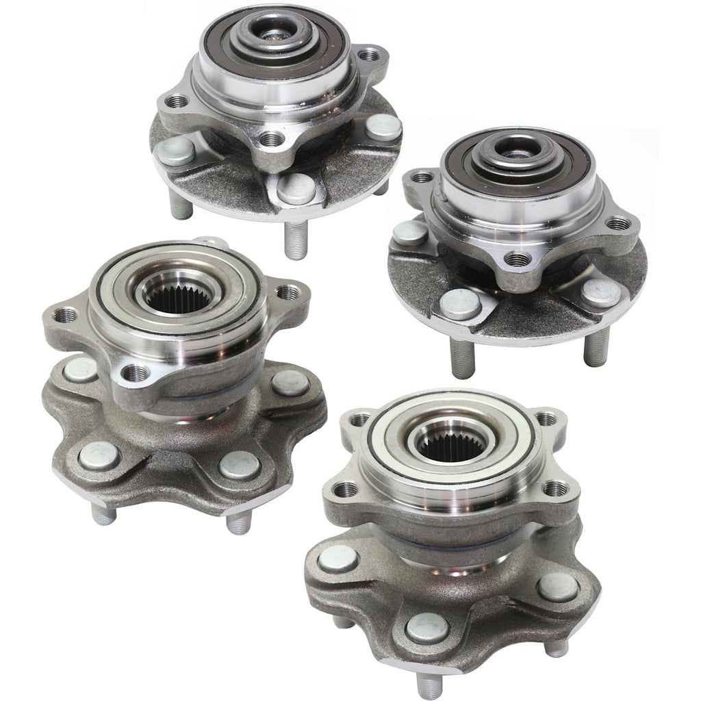 Wheel Hubs for Infiniti G35 (2003–2007) Front & Rear with Bearing RWD