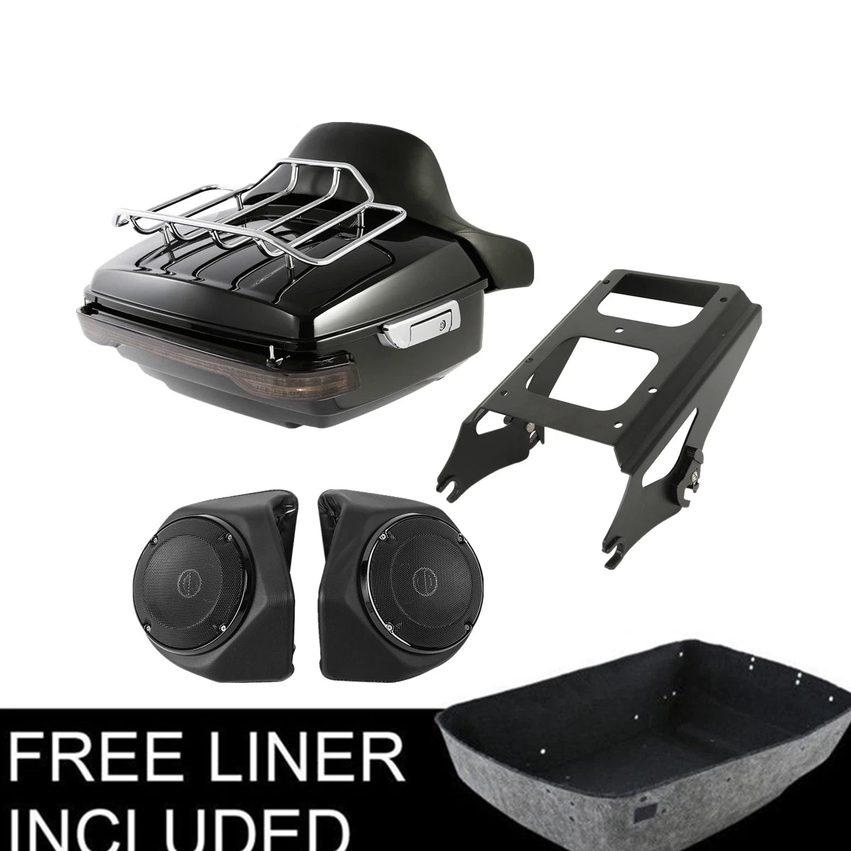Trunk & Tail Light Speaker Mount Rack for Harley Touring (2009–2013)
