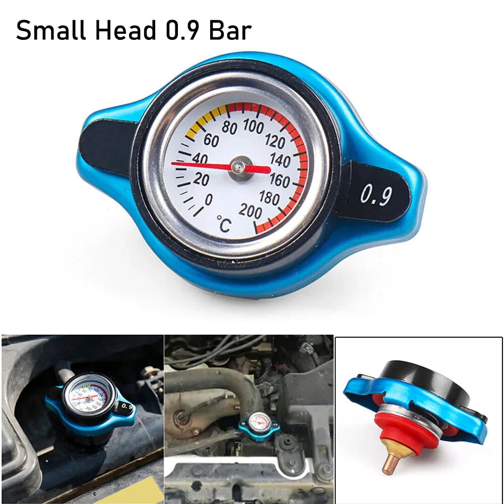 0.9 Bar Radiator Cap with Water Temp Gauge for Car
