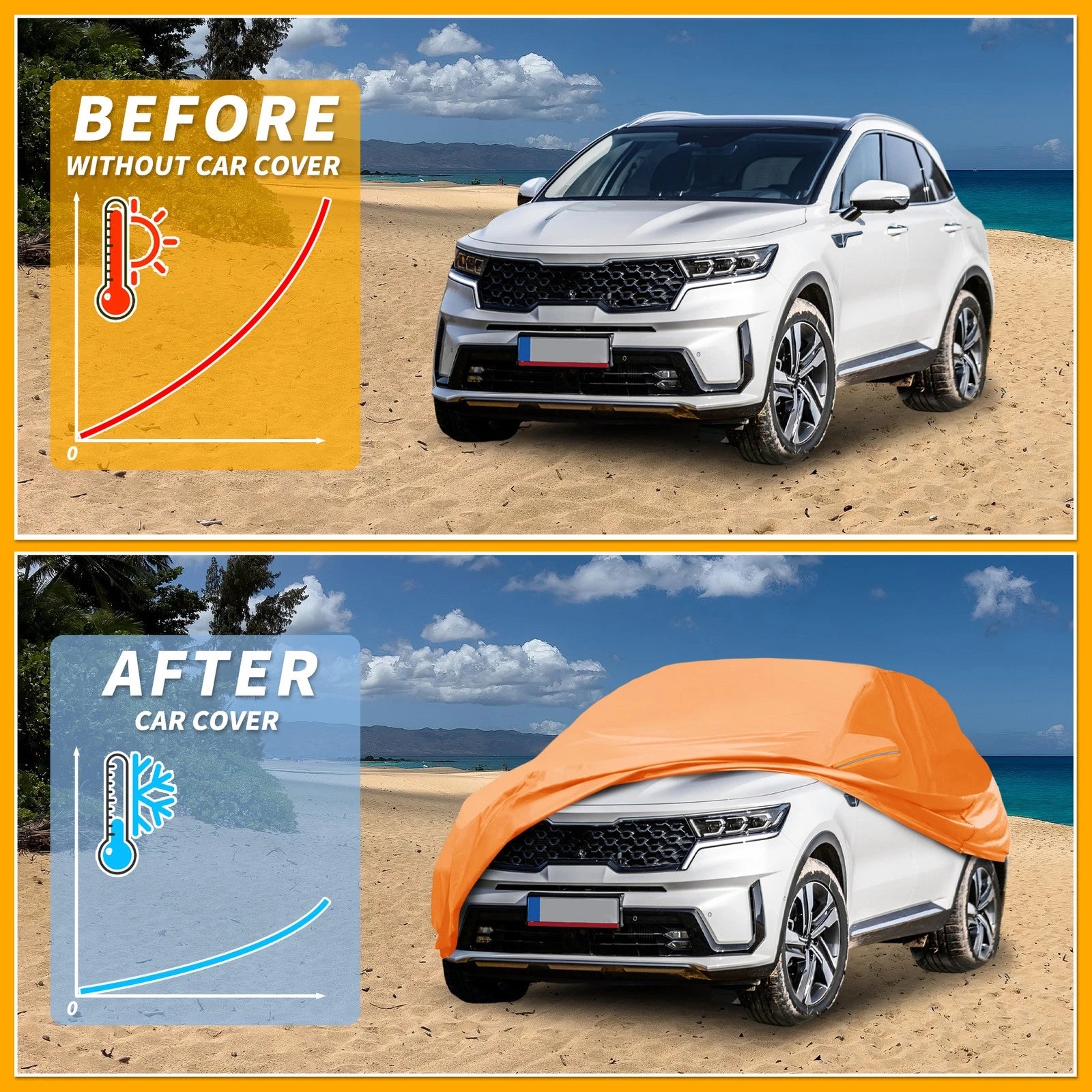 Waterproof All Weather Car Cover for Kia Sorento 