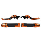 Orange Extendable Brake Clutch Levers Grip Set for Suzuki GSXR1000 (2001-2023)
