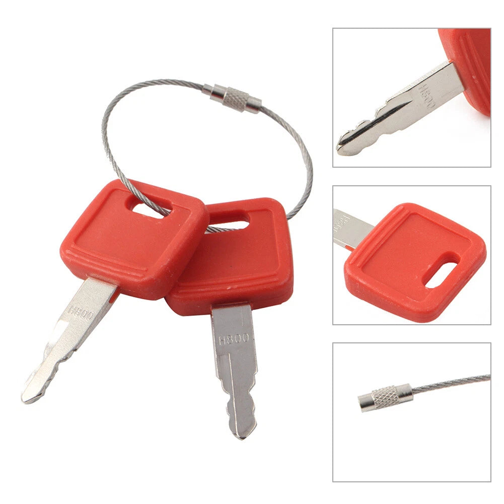 2 Pcs Ignition Key AT194969 AT147803 H800 for John Deere Excavator