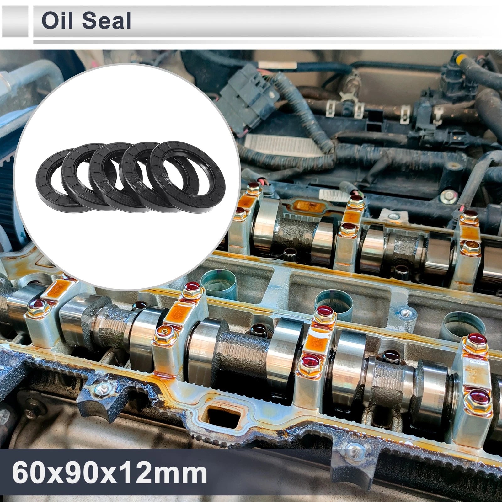 Set of 5 Oil Seal Rotary Shaft Seal 60x90x12mm for Various Models