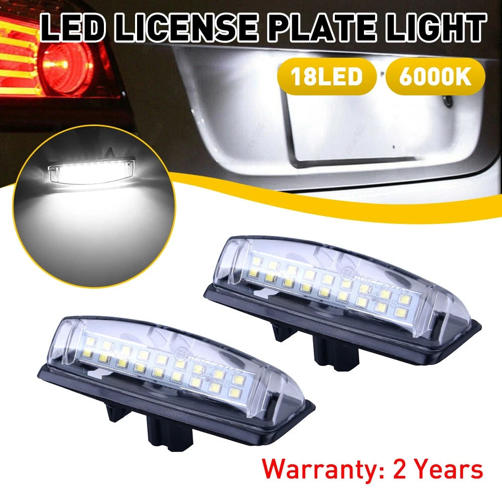 LED License Plate Lights for Lexus IS300 (2001–2005), GS (1998–2005), RX (2004–2009), ES (2002–2006)