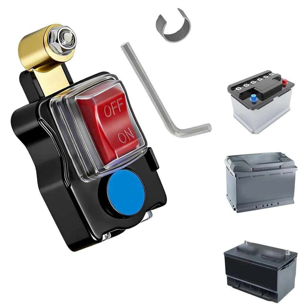 Battery Disconnect Switch for Cars Trucks Boats RVs (12V 24V)