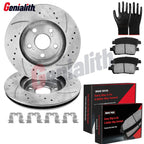 Set of 2 Front Disc Rotors & Ceramic Brake Pads for Toyota Prius (2004–2009)