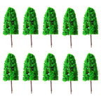 10Pcs Model Trees for Train Railway Layout Diorama Scenery