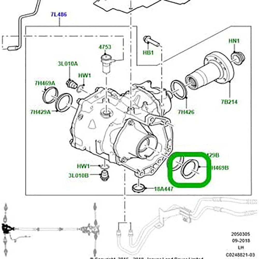 Drive Shaft Gasket for Land Rover Discovery Range Rover Evoque (2012-2019)