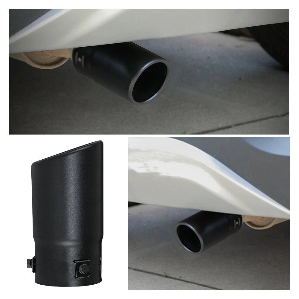 2.75" Black Coated Stainless Steel Exhaust Tip for Universal Fit