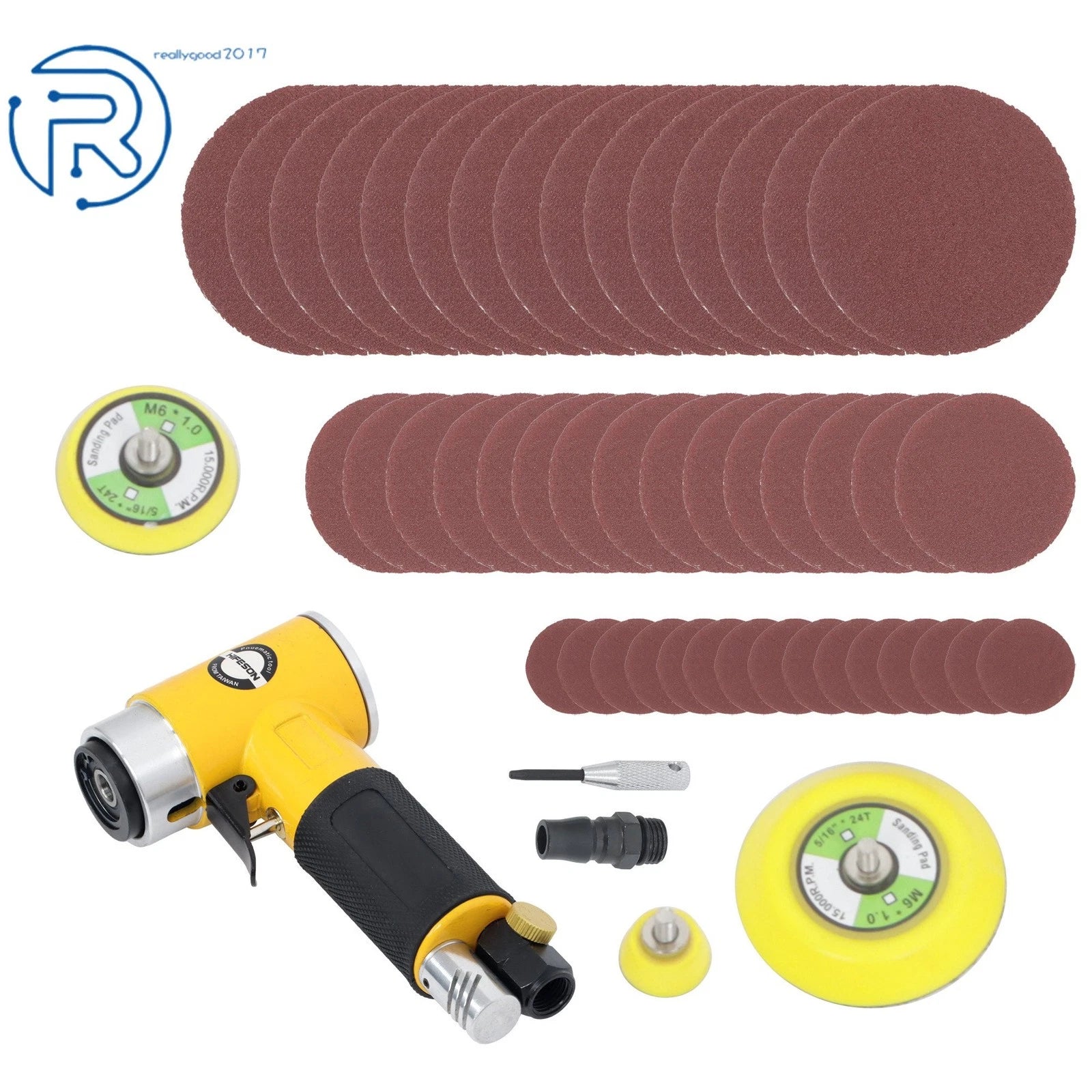 Mini Air Sander for Auto Body Work (1/2/3")