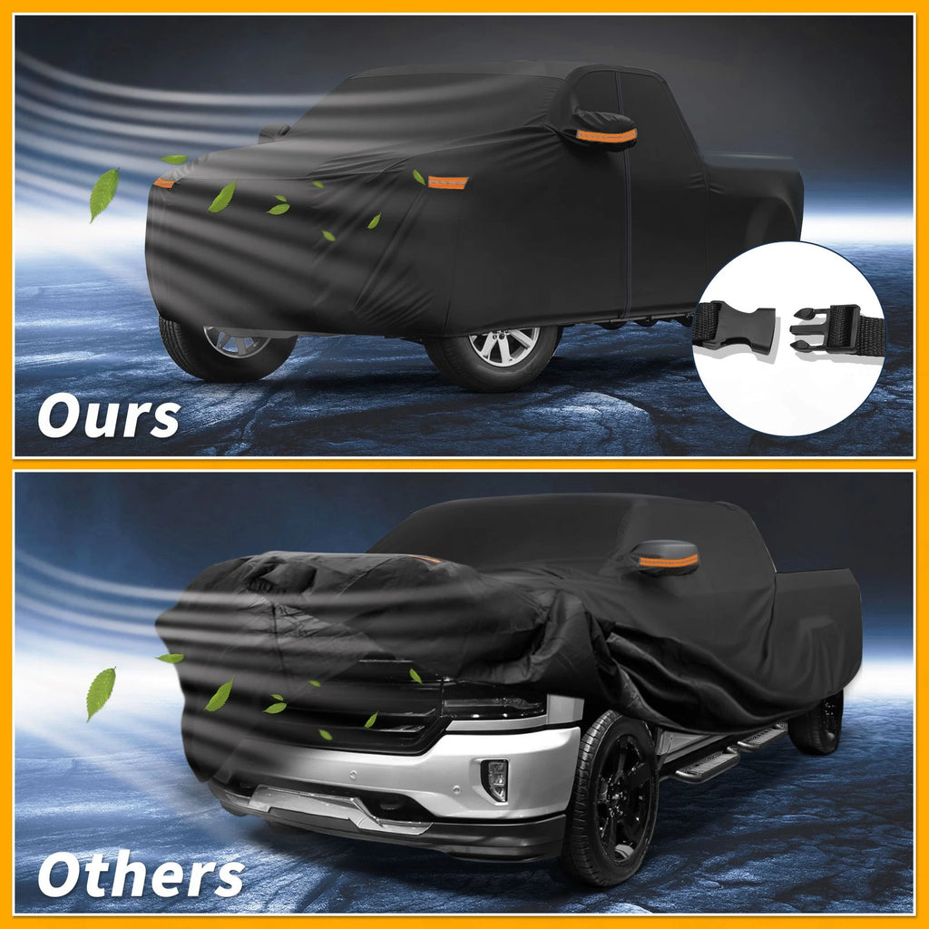 Waterproof Car Cover for Chevy Silverado (190T-PU, Black)