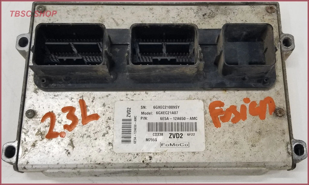 Engine Computer ECU ECM PCM for Fusion Milan 2.3L (2006–2007) 6E5A-12A650-AMC ZVD2