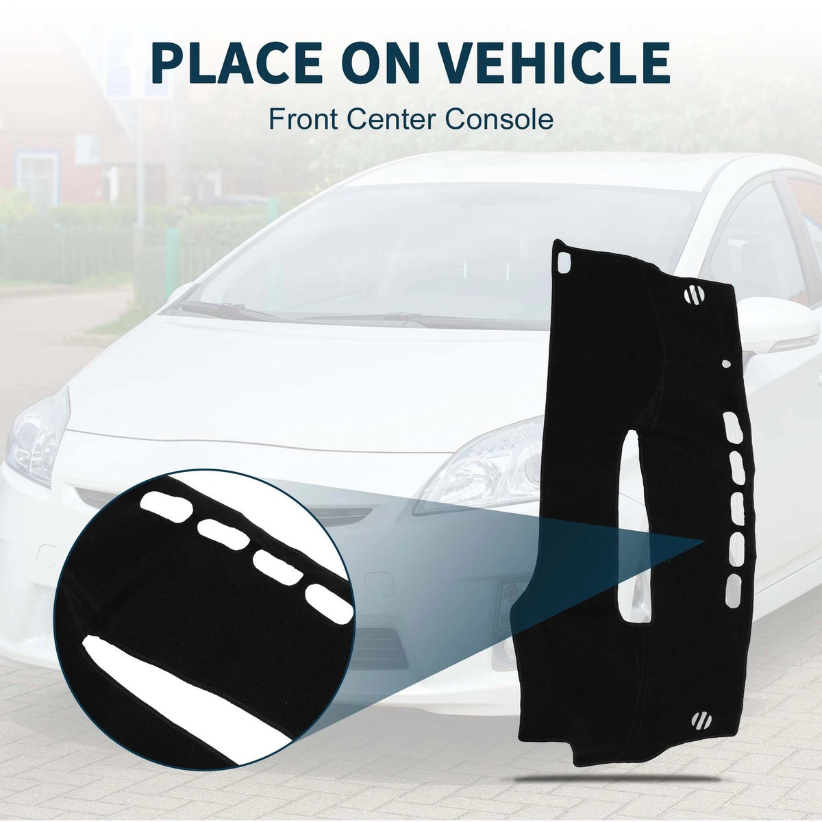 Dashboard Cover Mat for Toyota Prius 30 Series (2005–2015) - Black Set of 1