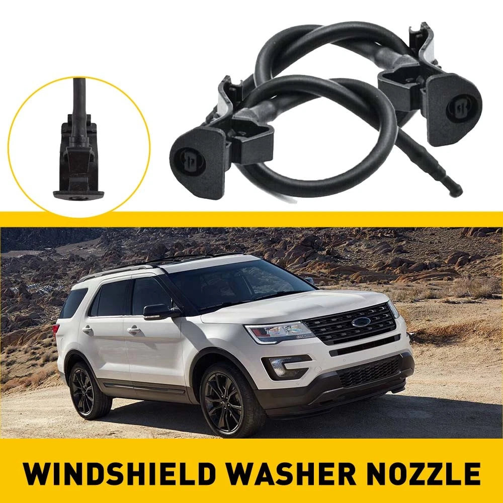 Front Windshield Wiper Washer Jet Spray Nozzle for Ford Explorer (2011–2015)