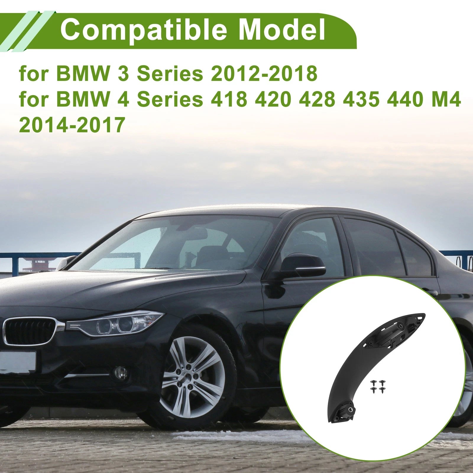 Door Panel Handle Pull Trim Cover for BMW 3 Series (2012–2018) No. 51427281466