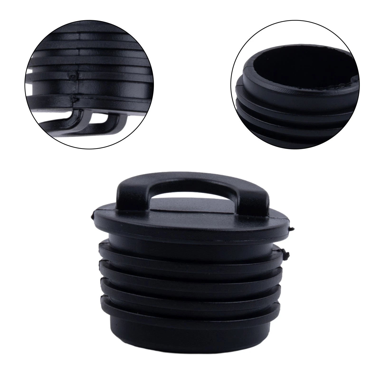 Set of 4 Scupper Bung Drain Hole Stoppers for Kayak Canoe Boat Black Nylon