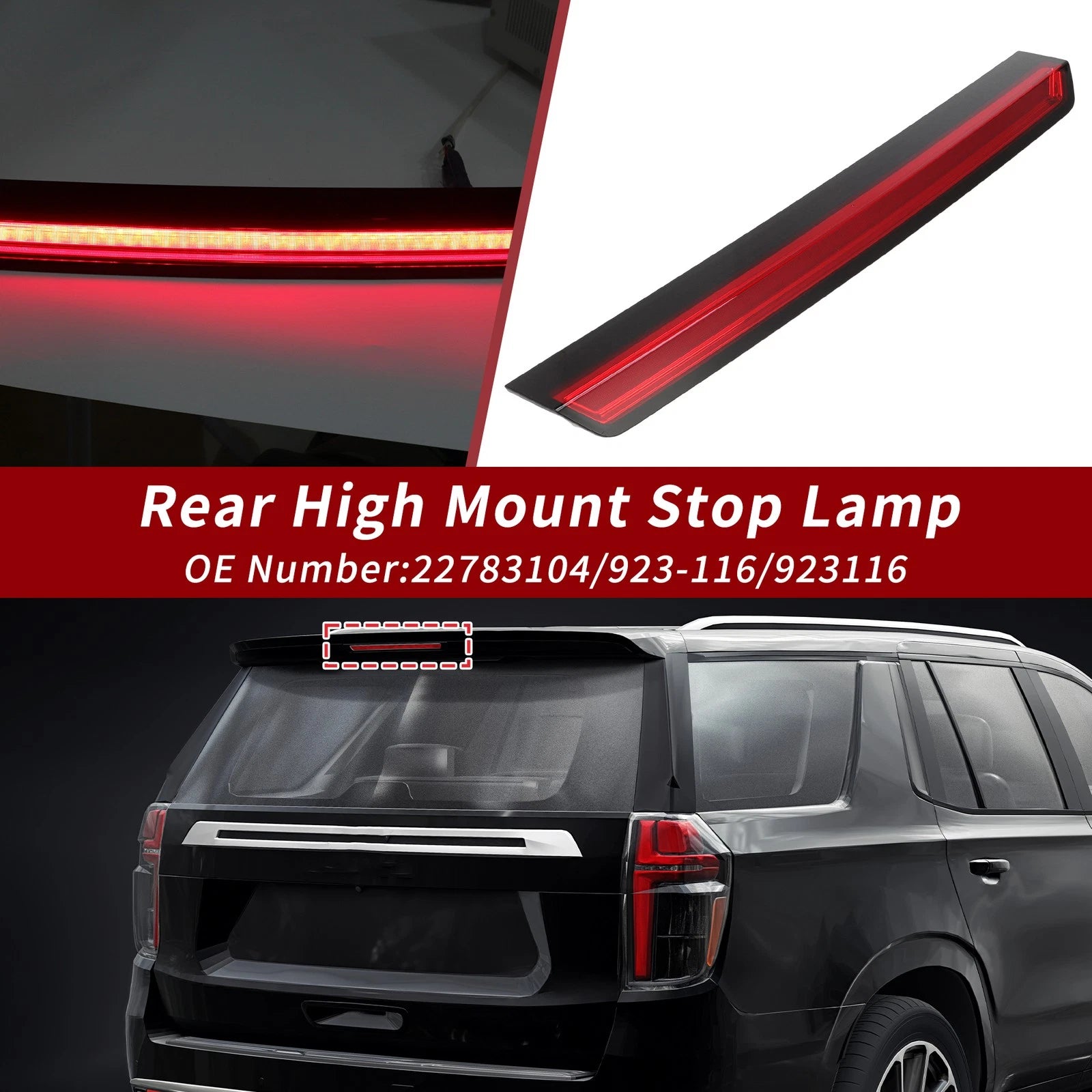 LED Third Brake Light Lamp for Chevy Tahoe Suburban (No. 22783104)