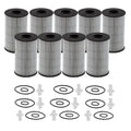 Set of 9 Engine Oil Filters for Lexus Toyota (StdAsp Automatic CVT)