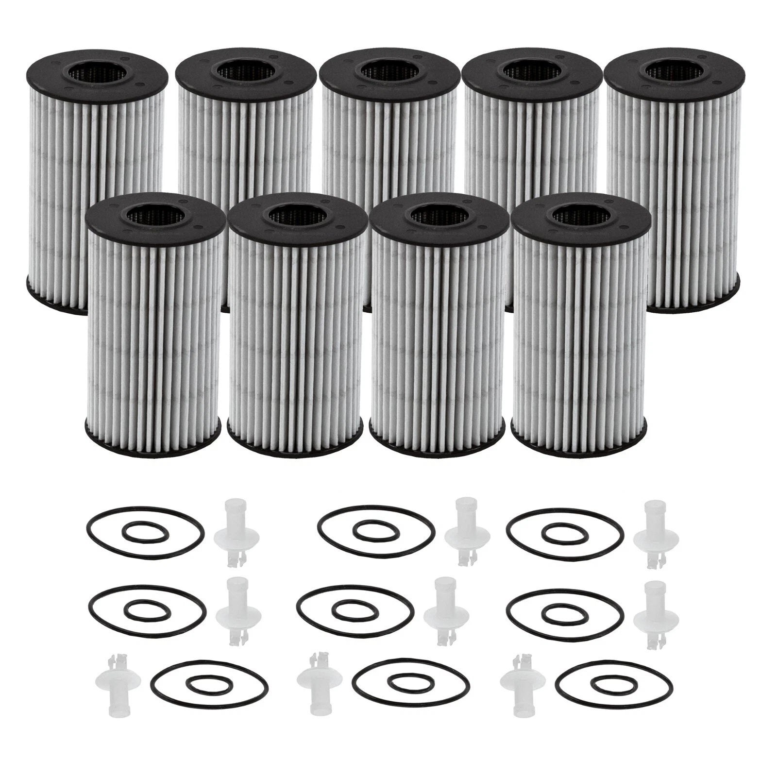 Set of 9 Engine Oil Filters for Lexus Toyota (StdAsp Automatic CVT)