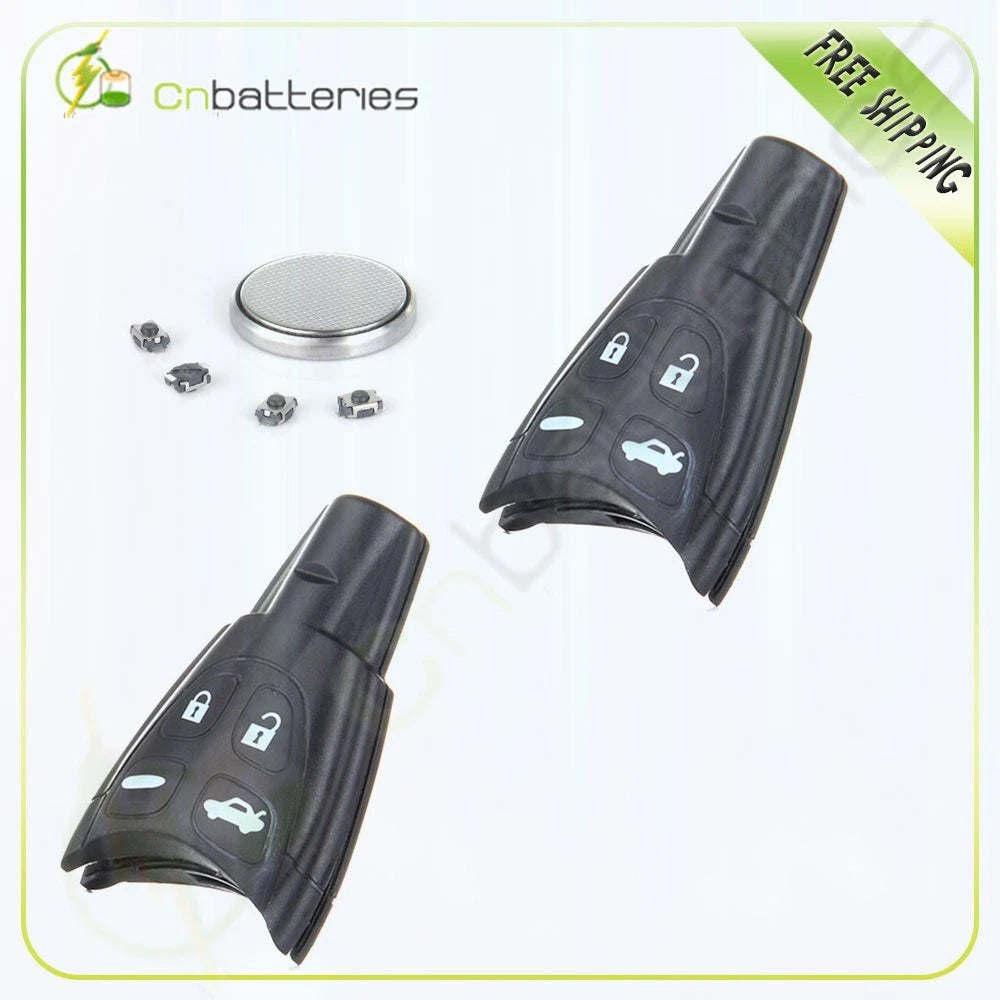 2X Remote Car Key Fob Shell Case for Saab 9-3 (2003–2009)