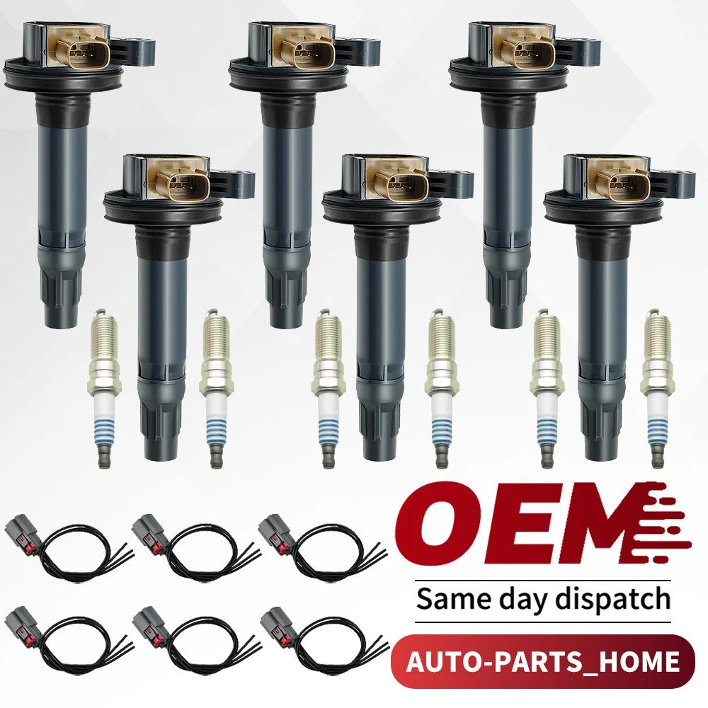 Set of 6 Ignition Coils & Spark Plugs for Ford F-150, Explorer, Lincoln Ecoboost (2011–2019)