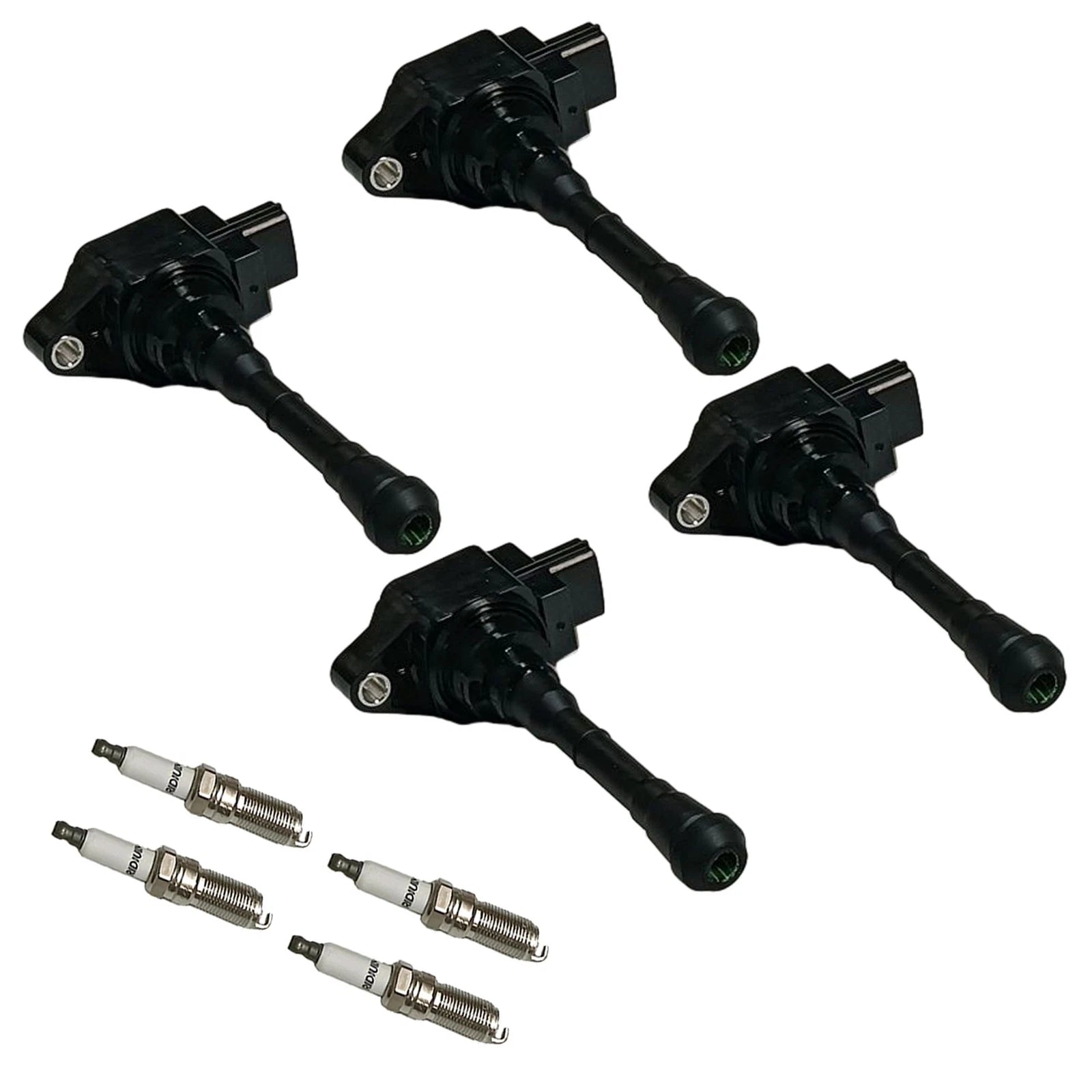 Set of 4 Ignition Coils & Spark Plugs for Nissan Juke Turbo (2010–2019)