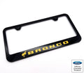 License Plate Frame Black Plastic with Emblem for Ford Bronco (2021–2025)