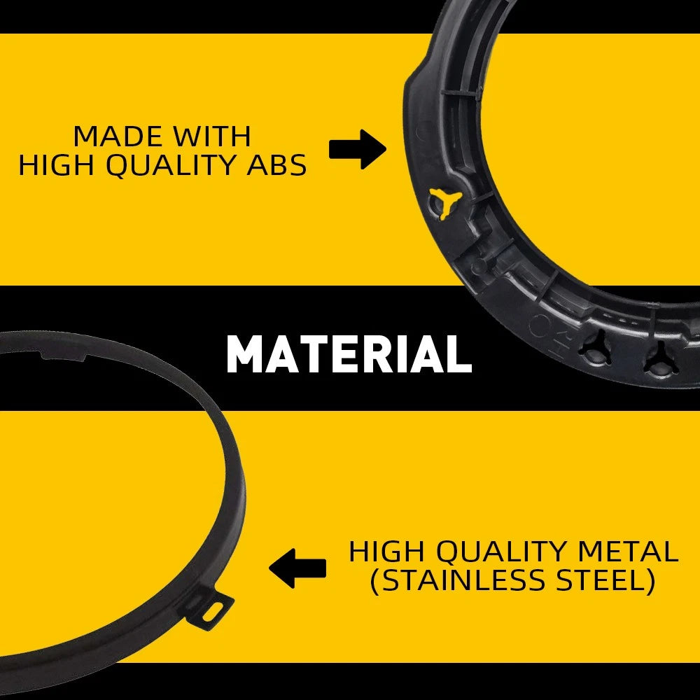Set of 4 Headlight Mount Bracket Rings for Jeep Wrangler JK (2007â2018)