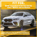 Chrome Multi-Media 7 Button Cover Trim for BMW F10 5 Series (2011–2017)