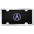 Chrome/Blue on Black Acrylic License Plate Kit - Officially Licensed for Acura