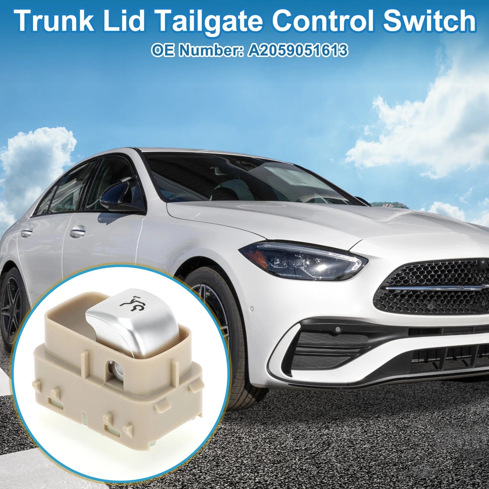 Trunk Release Switch No.A2059051613 for Mercedes-Benz C180 (2017–2018) Beige