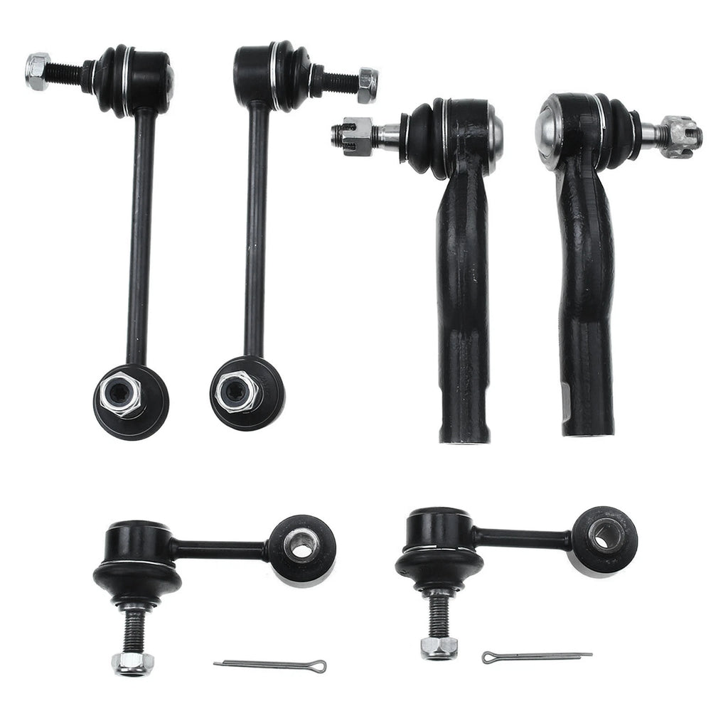 Set of 6 Sway Bar Link Tie Rod Ends for Ford Fusion Lincoln MKZ