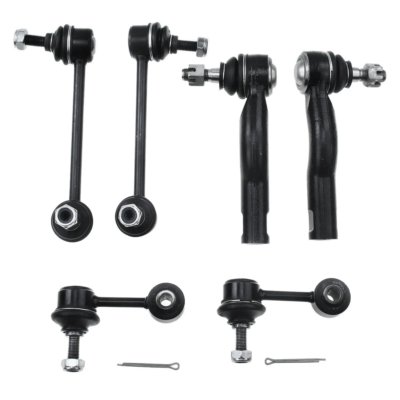 Set of 6 Sway Bar Link Tie Rod Ends for Ford Fusion Lincoln MKZ