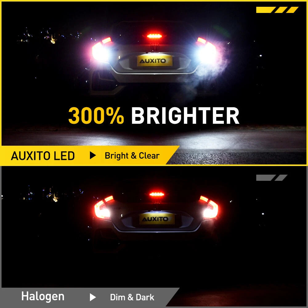 Set of 2 LED White Blinking Brake Stop Tail Parking Lights for Make Model