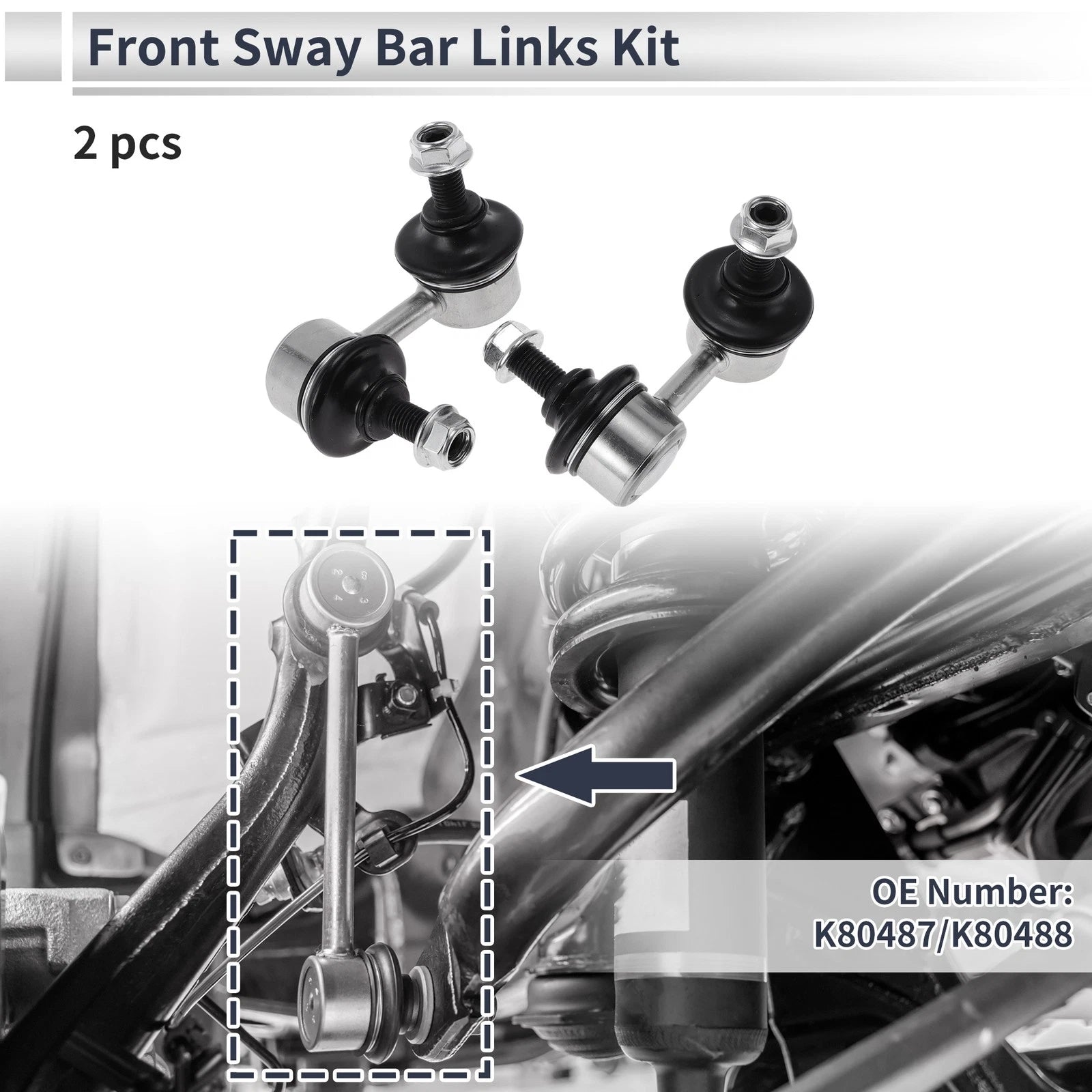 Front Stabilizer Bar Links for Acura RSX (2002–2006) No.K80487/K80488