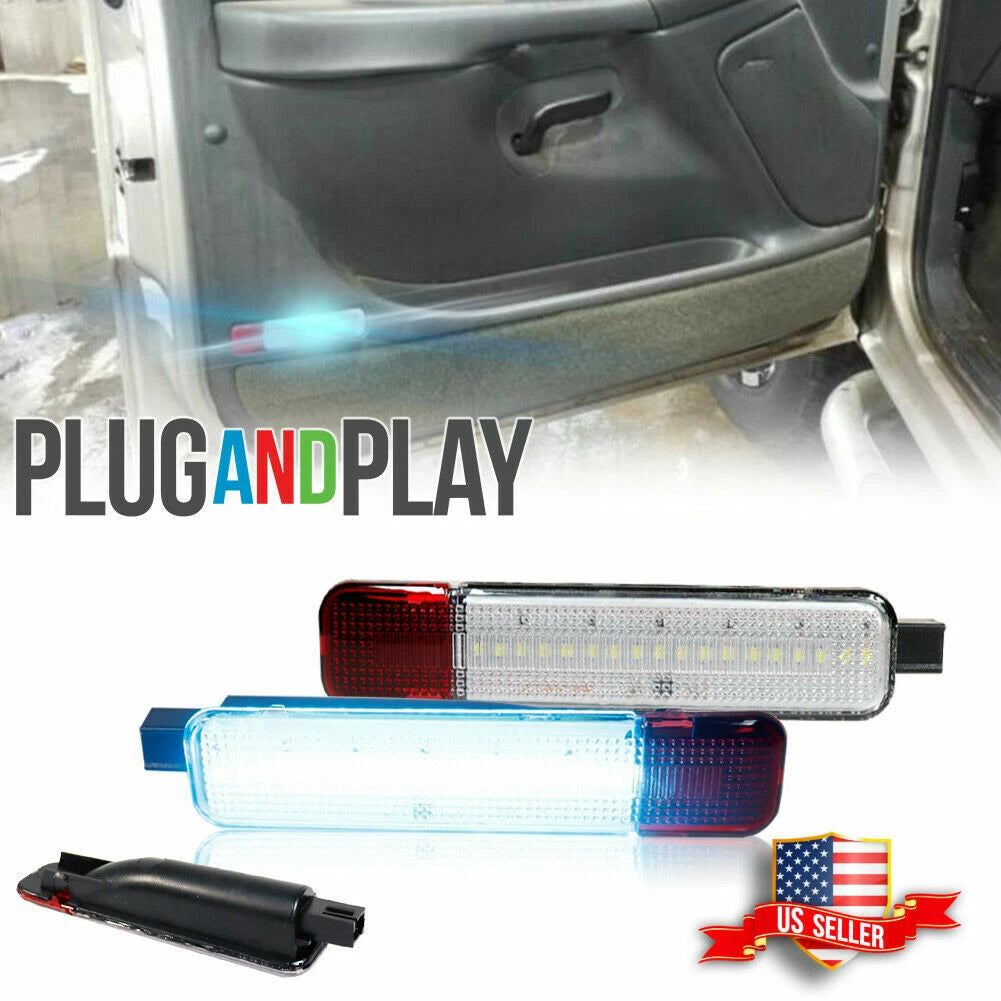 Ice Blue LED Door Courtesy Light for Chevy Silverado Tahoe Suburban (2007–2023)