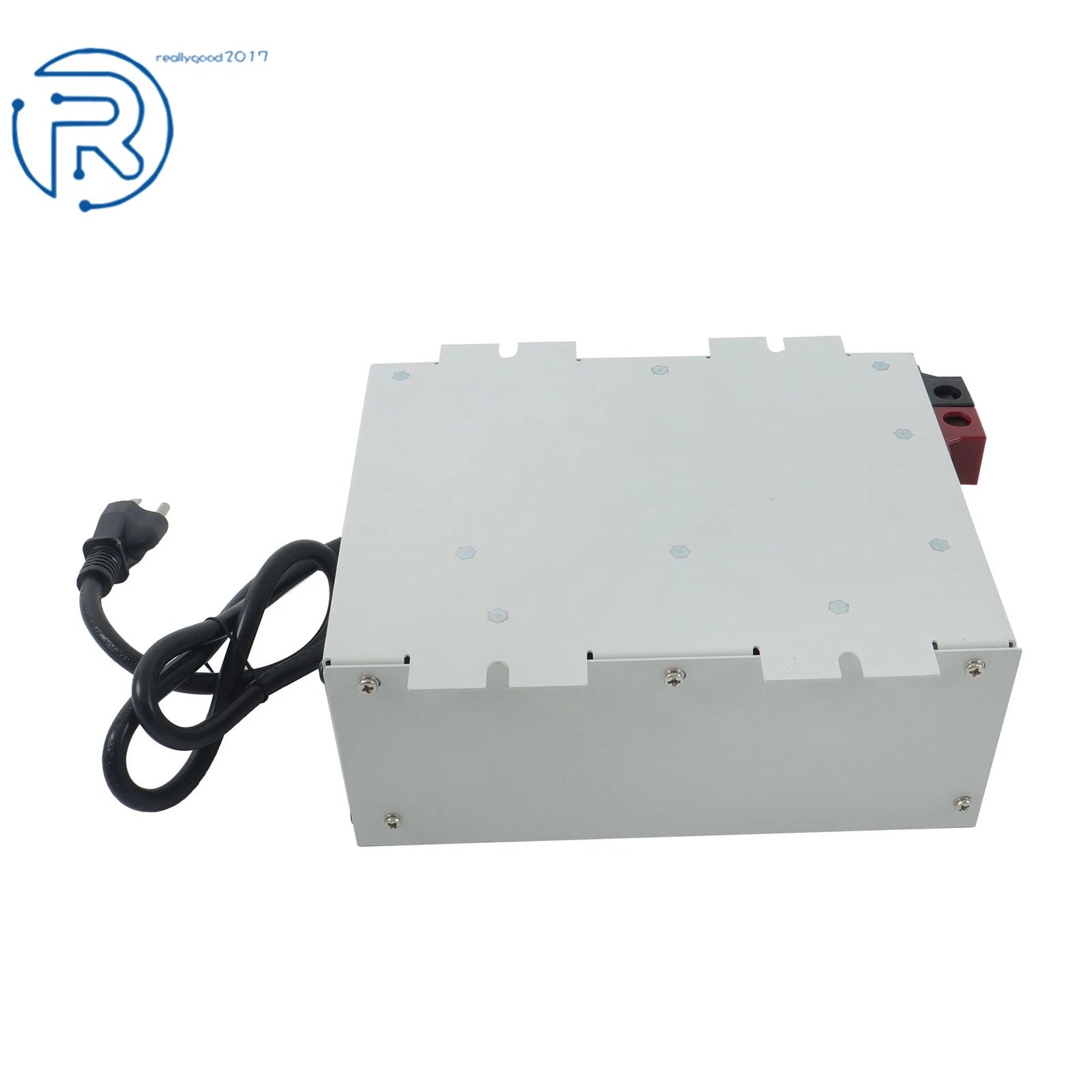 60 Amp Power Converter Battery Charger with LED Light and Internal Fan